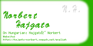 norbert hajgato business card